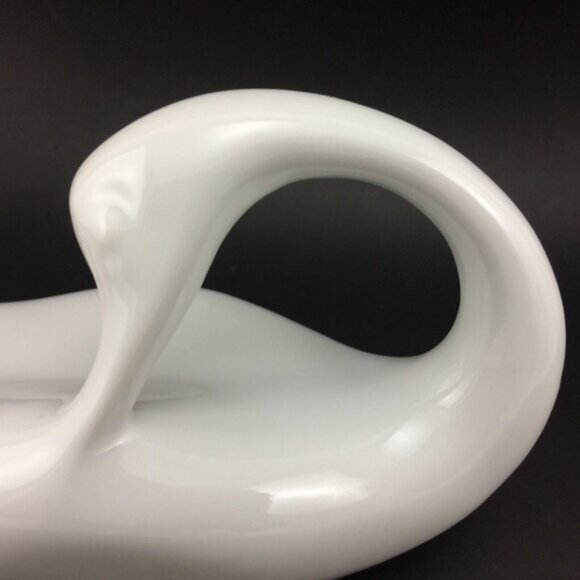 Vintage Naaman Porcelain Swan Figurine Made in Israel White Israeli - Picture 2 of 16